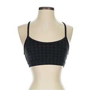 alo black & grey houndstooth sports bra